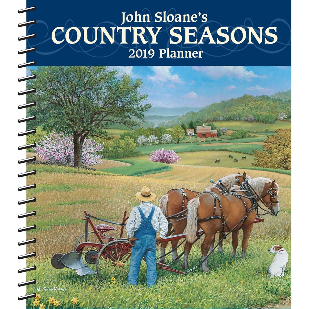 John Sloane s Country Seasons 2019 Monthly Weekly Planner Calendar