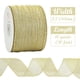 thumbnail image 2 of Cinta decorativa HUIHUANG con alambre ondulado dorado de 6,5 cm x 9 m, 2 of 6