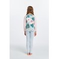 thumbnail image 3 of Girl's Hawaiian Stretchy Long Sleeve Crew Neck Shirt in Mint Forest, 3 of 3