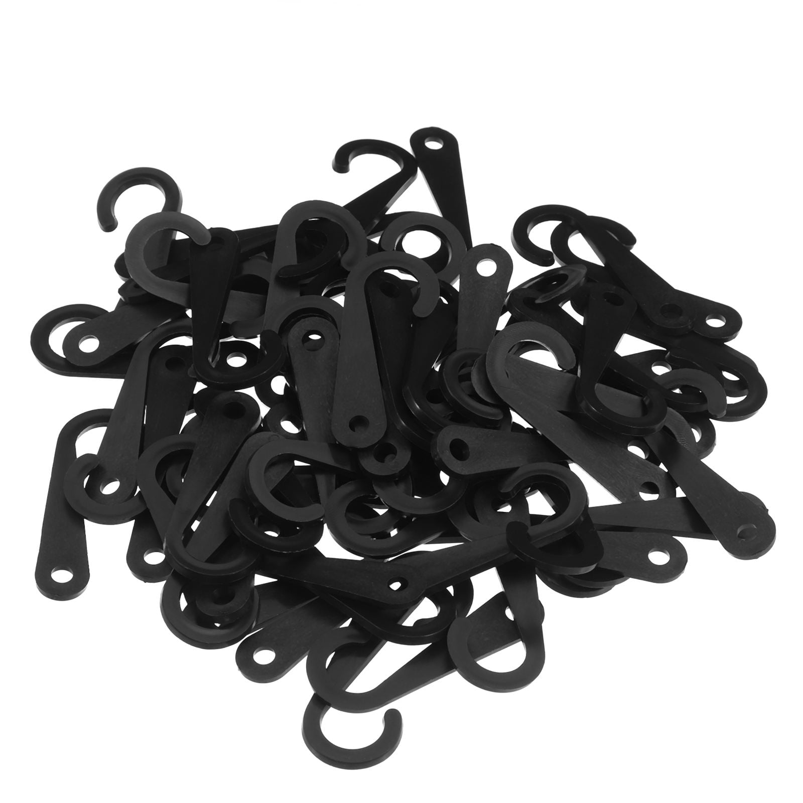 FRCOLOR 500pcs Sock Display Hooks Black Reusable Plastic J Hook Pothook Hanger Underwear Sock Hooks Plastic J Hooks for Sock Hat Gloves