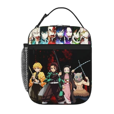

Demon Slayer Portable Lunch Bag Reusable Lunch Box Leakproof Tote Bag Demon Slayer Lunch Box for Office Work Travel Gifts