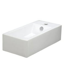 Elanti Ceramic 20'' Wall Mount Bathroom Sink with Overflow