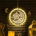 thumbnail image 3 of Billuyoard Decoración de luz de estrella LED de Ramadán para celebración de fiestas decoración del hogar de Ramadán succión LED de Ramadán Iluminación navideña B 16cm, 3 of 4