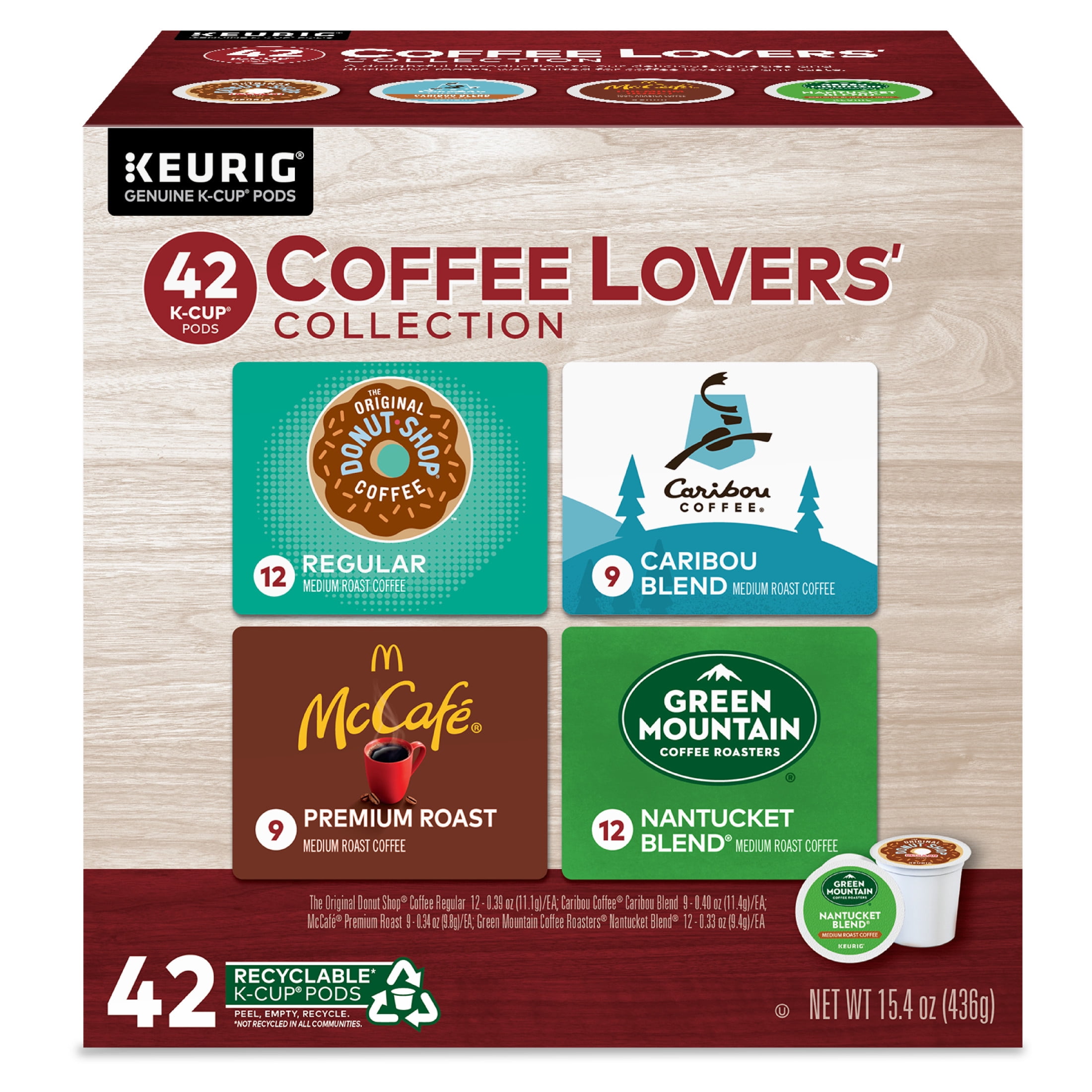 Keurig Coffee Lovers' Collection Variety Pack K-Cup Coffee Pods, 42 Count