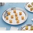 thumbnail image 3 of Soro Essentials- Set of 2 Stainless Steel 16” Round Serving Trays- Stackable Serving Tray Ideal for Serving Appetizer Charcuterie Food Snack Dessert..., 3 of 5