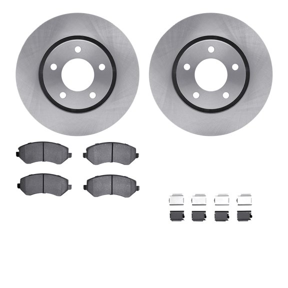 Dynamic Friction Company Front Brake Rotors with 5000 Advanced Brake Pads includes Hardware 6512-40411