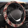 thumbnail image 2 of DouZhe Red and Black Wall Plaid Prints Steering Wheel Cover, Universal 15 inch Anti-Slip Odorless Elastic Car Steering Wheels Cover for Women Men, 2 of 7