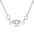 thumbnail image 3 of Collar de cadena chapado en oro y plata para el Día de la Madre, con letras para mamá, para mujer, regalo para el Día de la Madre, para niña, con adornos., 3 of 7