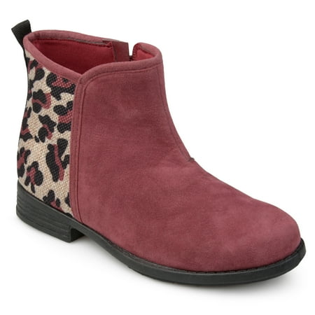 Brinley Co. Toddler Girls' Faux Suede Leopard Print Boots