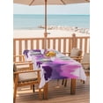 thumbnail image 2 of Outdoor Tablecloth with Umbrella Hole for Patio/Picnic/Party/Camping, Purple Pink Ombre Forest Waterproof Table Cloth Rectangle Table Cover Washable, Tree Modern Abstract Art (54"x 80"), 2 of 8