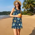 thumbnail image 3 of Disketp Space Sleeping Panda para Vestido sin Mangas para Mujeres, Vestidos de Verano para Mujeres, Casual y Holgado para la Playa, 3 of 7