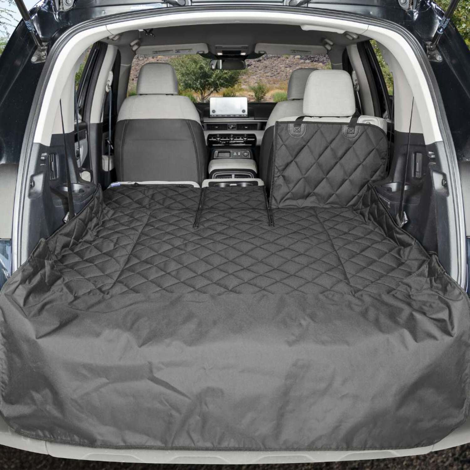 4Knines SUV Split Cargo Liner for Fold Down Seats, Black, Large