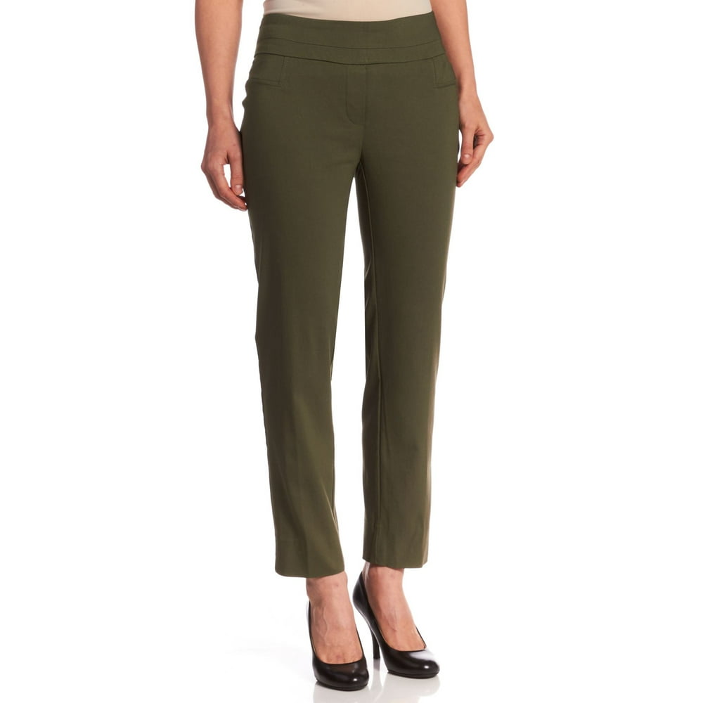 Zac & Rachel - Zac & Rachel Women's Pull-On Millenium Ankle Pants, Leaf ...