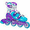 Blue/Purple, variant on Roller Derby V-Tech 500 Women's Inline Skate with Adjustable Sizing, Mint