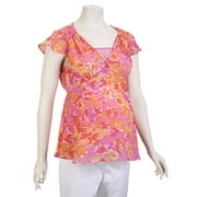 Maternity Flutter-Sleeve Georgette Top