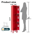 thumbnail image 2 of KAER Metal Locker with 3 Doors 66“ Storage Locker for Employees andstudent with Card Slot Lockable Steel Locker for School Gym Home Office Staff, 2 of 10