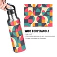 thumbnail image 4 of Yayeee 33oz Insulated Water Bottle Double Wall Stainless Steel with Flip Straw Lid, Retro Geometric, 4 of 7