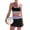 #ZZH6 Black, variant on High Waisted Bikini Set for Women – Tummy Control 3 Piece Swimsuit with Skirt, Neon Purple, Push Up Top, Full Coverage, Size L