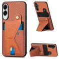 thumbnail image 1 of For Samsung Galaxy S25 Edge Case with K-Shaped Kickstand Leather Phone Back Cover - Green, 1 of 4