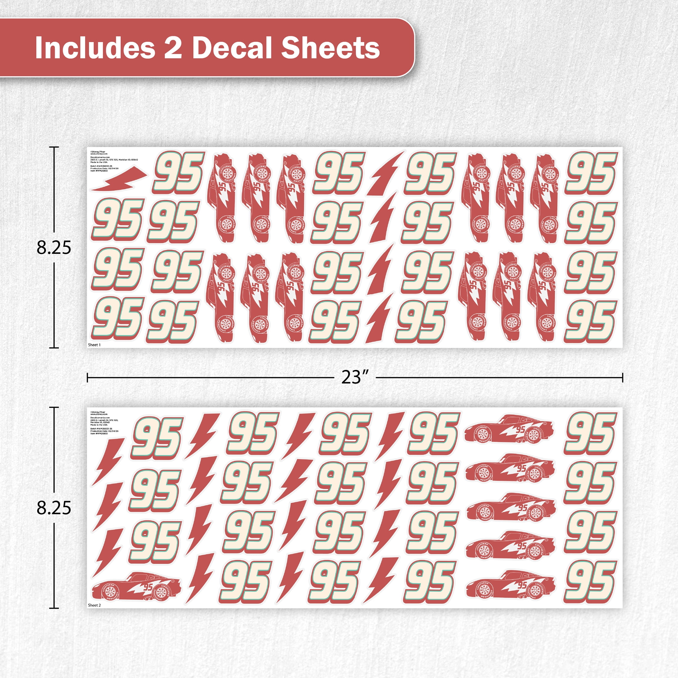 Wall Palz Cars Vinyl Wall Decals Peel and Stick Room Decorations