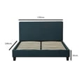 thumbnail image 4 of Base con Cabecera para Cama de Madera Ilios Innova Matrimonial Lino Verde, 4 of 6