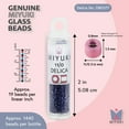 thumbnail image 3 of Miyuki Delica Seed Beads – Size 11/0 (1.6 mm), DB0377, Metallic Gray Blue, 7.2 g, Approx. 1440 Beads, 3 of 7
