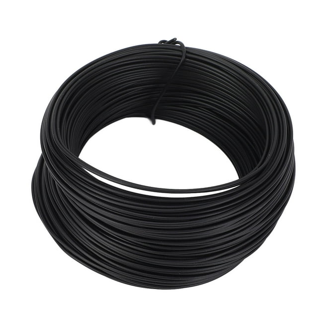 Electro Galvanized Iron Wire, 40m Round PVC Covered Binding Wire Reusable Heavy Duty Tie Wire in Binding Tasks