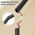 thumbnail image 6 of Autlaycil 10 FT Patio Umbrella with Steel Tilt and Crank, Includes 32 Solar LED Lights, Khaki, 6 of 7