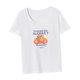 thumbnail image 5 of Camiseta para mujer verano simple clásico elegante ropa transpirable cuello redondo camiseta S, 5 of 7