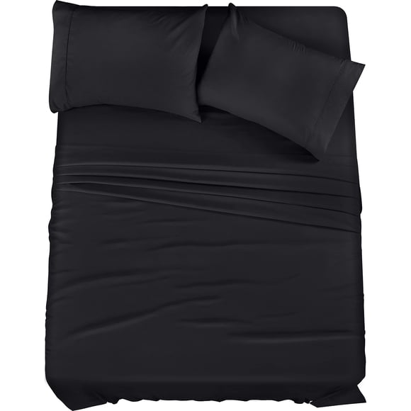 Juego de sábanas California King de Utopia Bedding, 4 unidades, color negro
