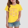 thumbnail image 2 of Toddler Girls Short Sleeve T-Shirts School Uniform Quick Dry 24 Months 2t 3t 4t 5t 6t 7t Athletic Tops Dance Casual Beach Vacation Summer Wear Gibobby,2-3 Years,Yellow, 2 of 5