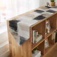 thumbnail image 4 of Black Beige Abstract Table Runner Linen Burlap Table Runner 72 Inches Long Modern Gradient Color Block Simple Dresser Scarves for Kitchen Island Coffee Dining Room Party Holiday Decoration 14"x72", 4 of 8