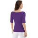 thumbnail image 4 of Día de San Patricio Camiseta Suave De Media Manga Con Cuello Redondo Entallado Para Mujer Púrpura L, 4 of 5