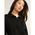 thumbnail image 4 of Scoop Women’s & Women's Plus Ultimate ScubaKnit Half Zip Sweatshirt, Sizes XS-4X, 4 of 5