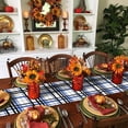 thumbnail image 3 of Black Blue Grey Plaid Table Runner-Cotton Linen- 108 Inch Holiday Dresser Scarves, Simple Check Stripes Lines Country Tablerunner for Kitchen Coffee/Dining Living Room Dinner Scarf Décor 13x108, 3 of 7