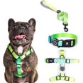 thumbnail image 3 of LAICAIW Dog Collar Harness and Leash Set Green Color, Adjustable Lightweight Pet Harness & Leash, Fashionable Comfortable no Pull Rope Set for Small & Medium Dog, 3 of 7