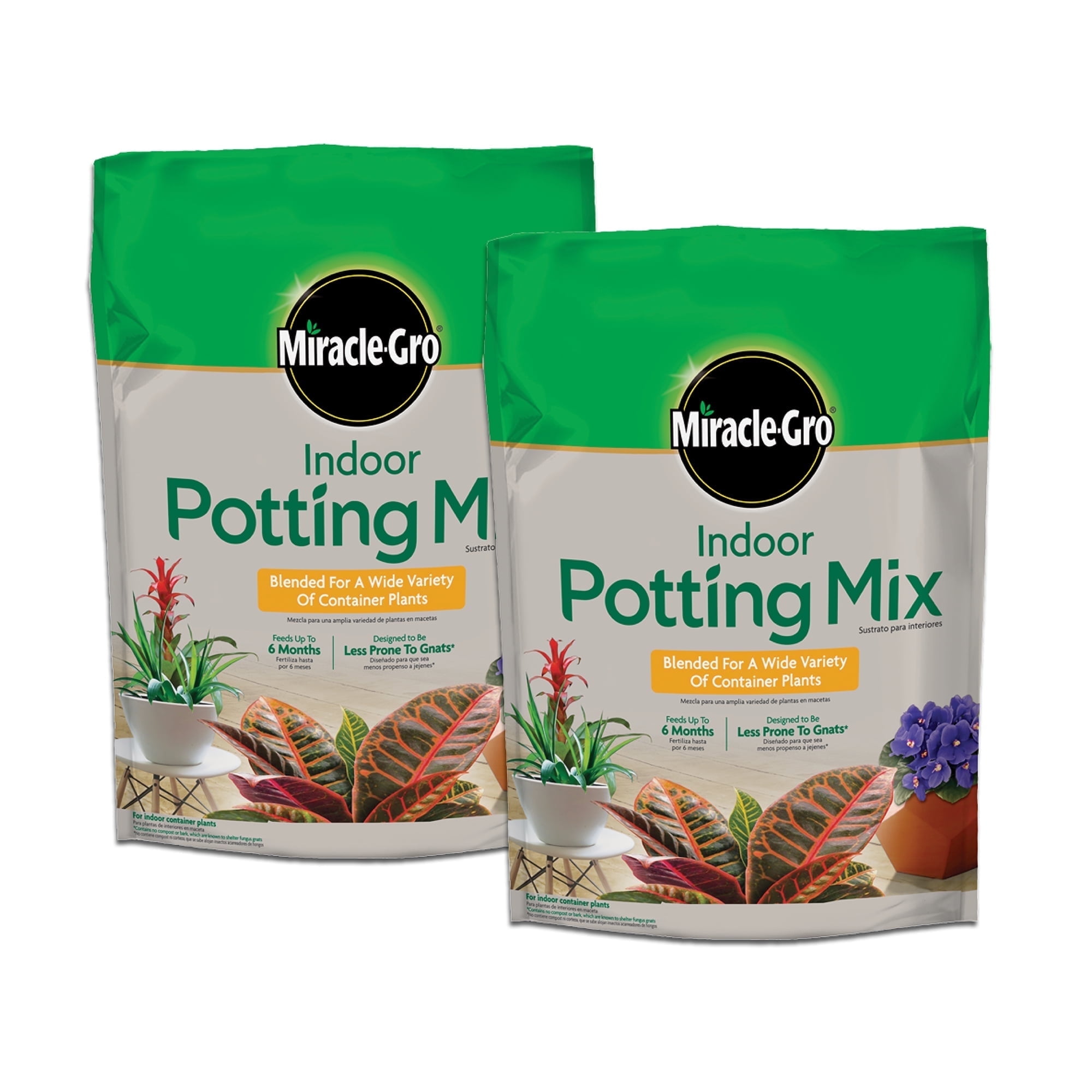 Miracle-Gro Tropical Potting Mix, 6 qt 2-Pack, Nutrient-Rich Soil with Lava  Rock for Indoor and Outdoor Tropical Plants - Walmart.com