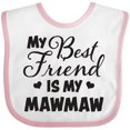 thumbnail image 3 of Inktastic My Best Friend is My Mawmaw with Hearts Boys or Girls Baby Bib, 3 of 4