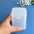 thumbnail image 3 of 6 Pack Matte Plastic Clear Storage Containers Box, 2.6 x 2.6 x 3.35 Inches, Square Empty Frosted Plastic Beads Storage Containers Box for Various Small Accessories, 3 of 8