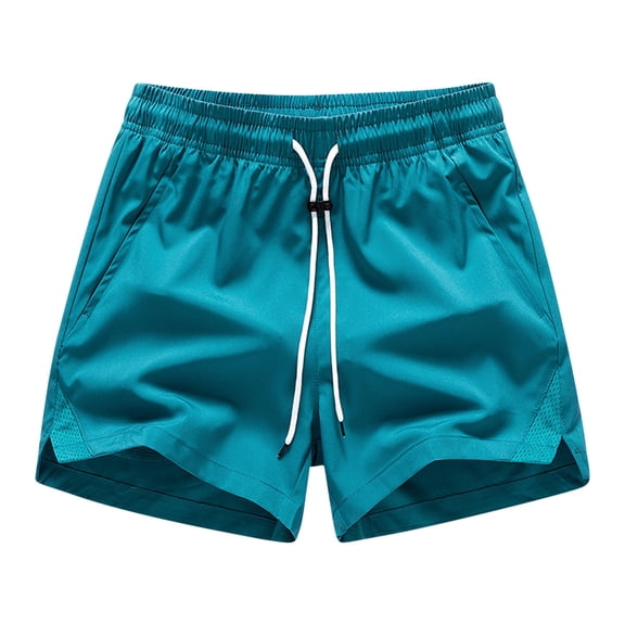 hlysgo Workout Shorts for Men with Pockest Breathable Running Short 5 Inch Drawstring Elastic Waistband Athletic Gym Shorts Sky Blue,Size L