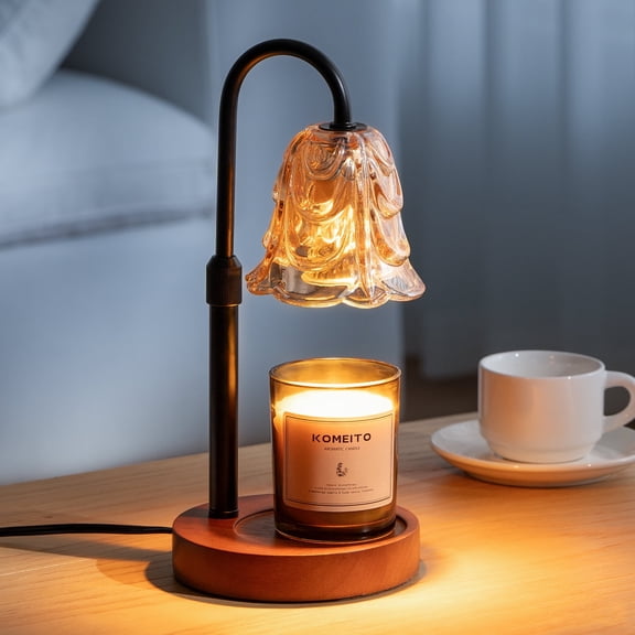 Candle Warmer Lamp with Timer Dimmable, , Adjustable Height Wax Melt Warmer for Jar Candles with 2 Bulbs，House Warming Gifts New Home Decor