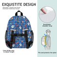 thumbnail image 5 of Police and Fire Red Pattern Backpack for School, Cute School Bag with Adjustable Shoulder Straps and Padded Back, 15"x11.42"x5.5", 5 of 5
