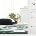 thumbnail image 6 of SAFAVIEH Malibu Keiran Leaves Polyester Area Rug, Black/Green, 6' x 9', 6 of 12