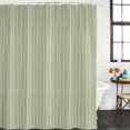 thumbnail image 2 of Sage Green Striped Bathroom Shower Curtains with 12 Hooks Polyester Waterproof Shower Curtain for Stalls and Bathtubs Modern Minimalist Boho Stripes Decorative Bathroom Privacy Curtain 60x72 Inches, 2 of 9
