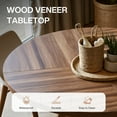thumbnail image 3 of Fnova 47" Round Dining Table for 4 People, Modern Farmhouse Wooden Kitchen Table, Walnut (Chairs Not Included), 3 of 13
