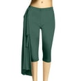 thumbnail image 3 of biudgviw Capri Pants for Women Fold over Workout Yoga Pants Stretch Cropped Pants Athletic Tennis Leggings Capris Casual Trousers(Green,Medium), 3 of 4