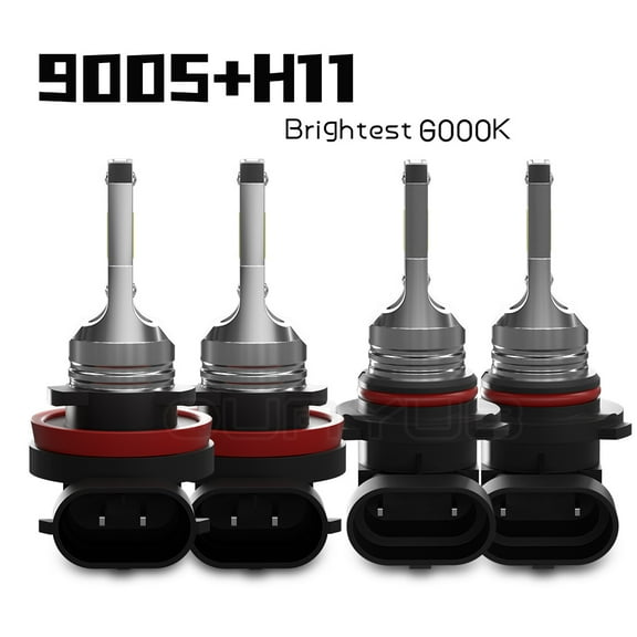 For 2007-2013 GMC Sierra 1500 4x Combo LED Headlight Bulbs Kit Hi/Lo Beam 6000K