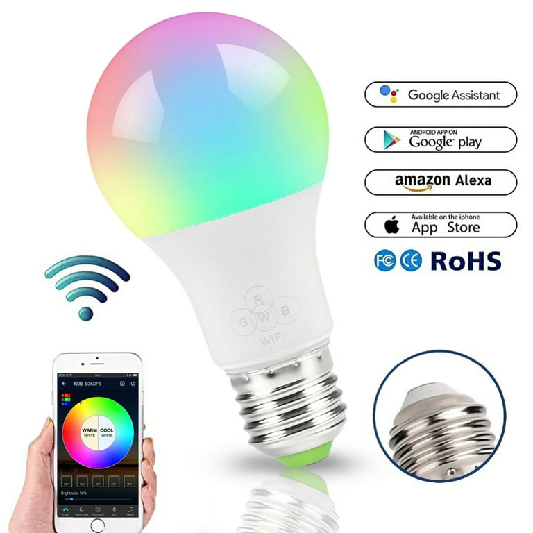 LED Light Bulb, Color Changing Night Lights - Compatible with