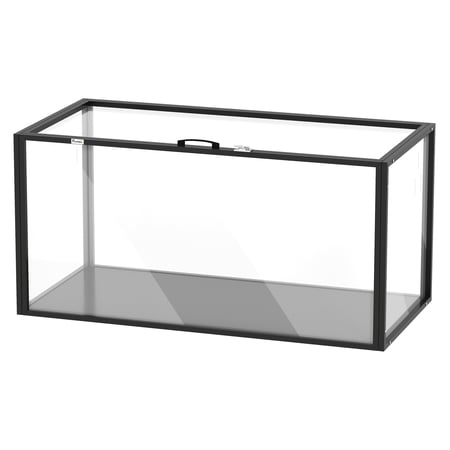 Hamster Cage Large Acrylic, Chew Proof Guinea Pig Cage Open Top, for Hedgehog, Dwarf Hamster, Rat - Steel Frame, Ventilation