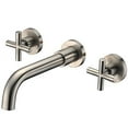 thumbnail image 3 of Sumerain Wall Mount Bathroom Faucet Brushed Nickel,Cross Handles and Rough-in Valve Included, 3 of 4